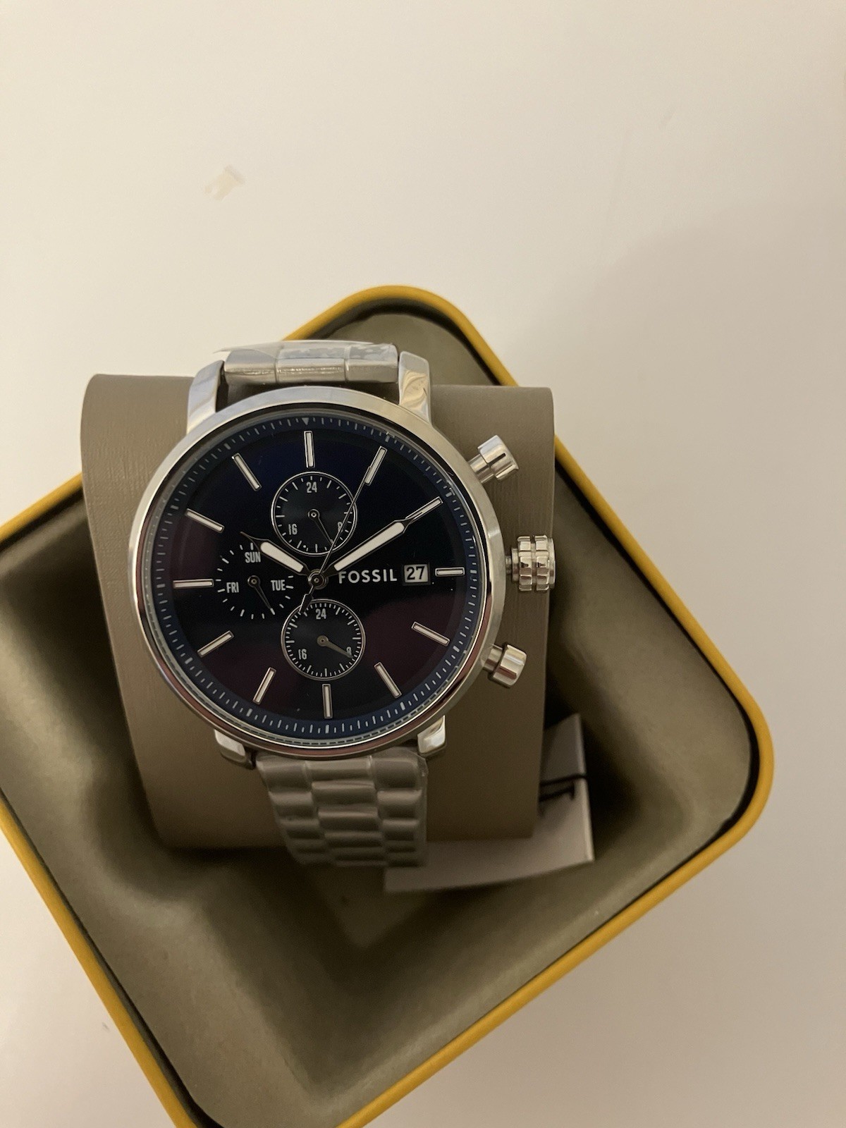 Fossil Rhett Quartz, Multifunction Blue Men’s BQ2846 Watch, Miyota JP15 Engine !