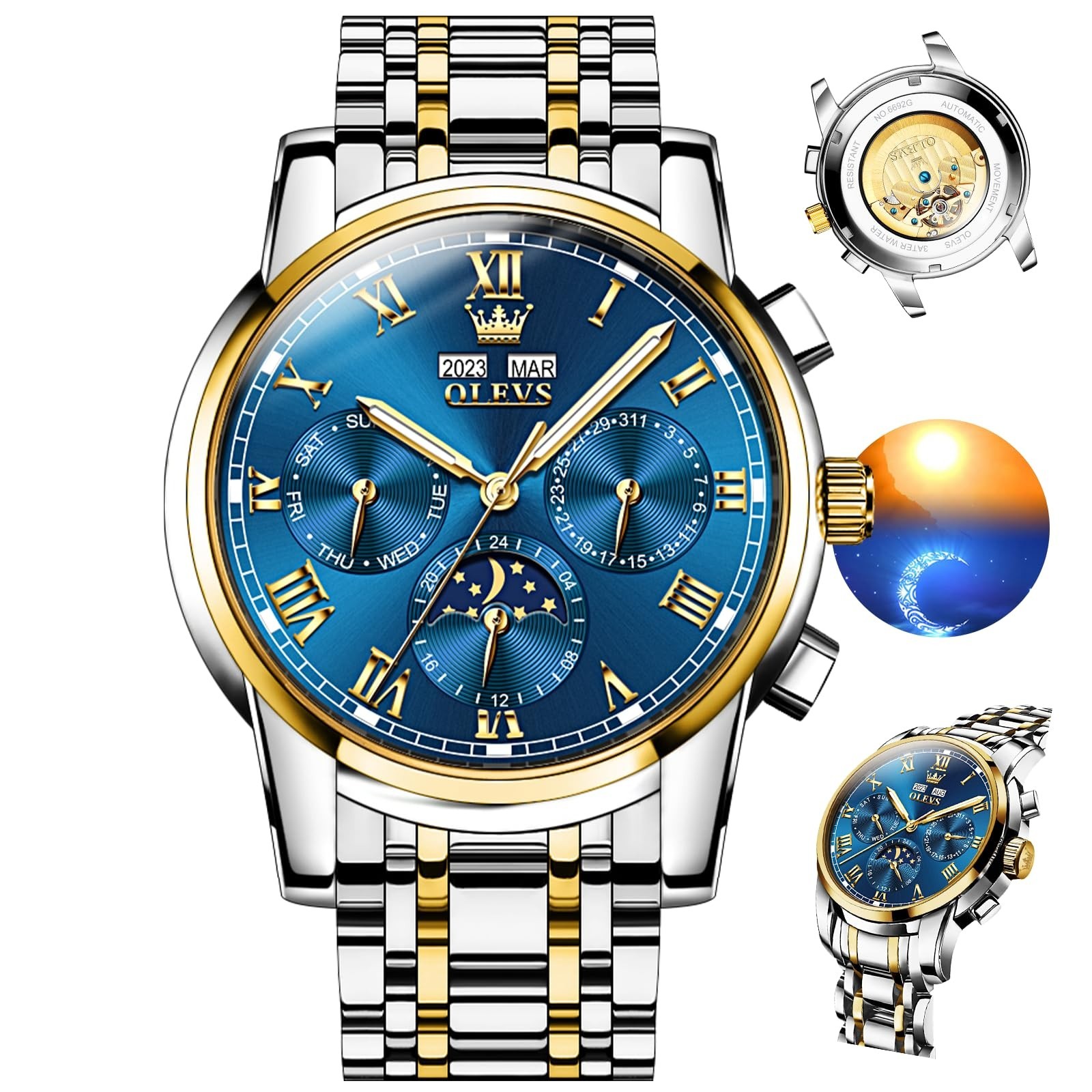 Luxury Stainless Steel Men’s Watch, 30M Waterproof, Quartz Dress Timepiece