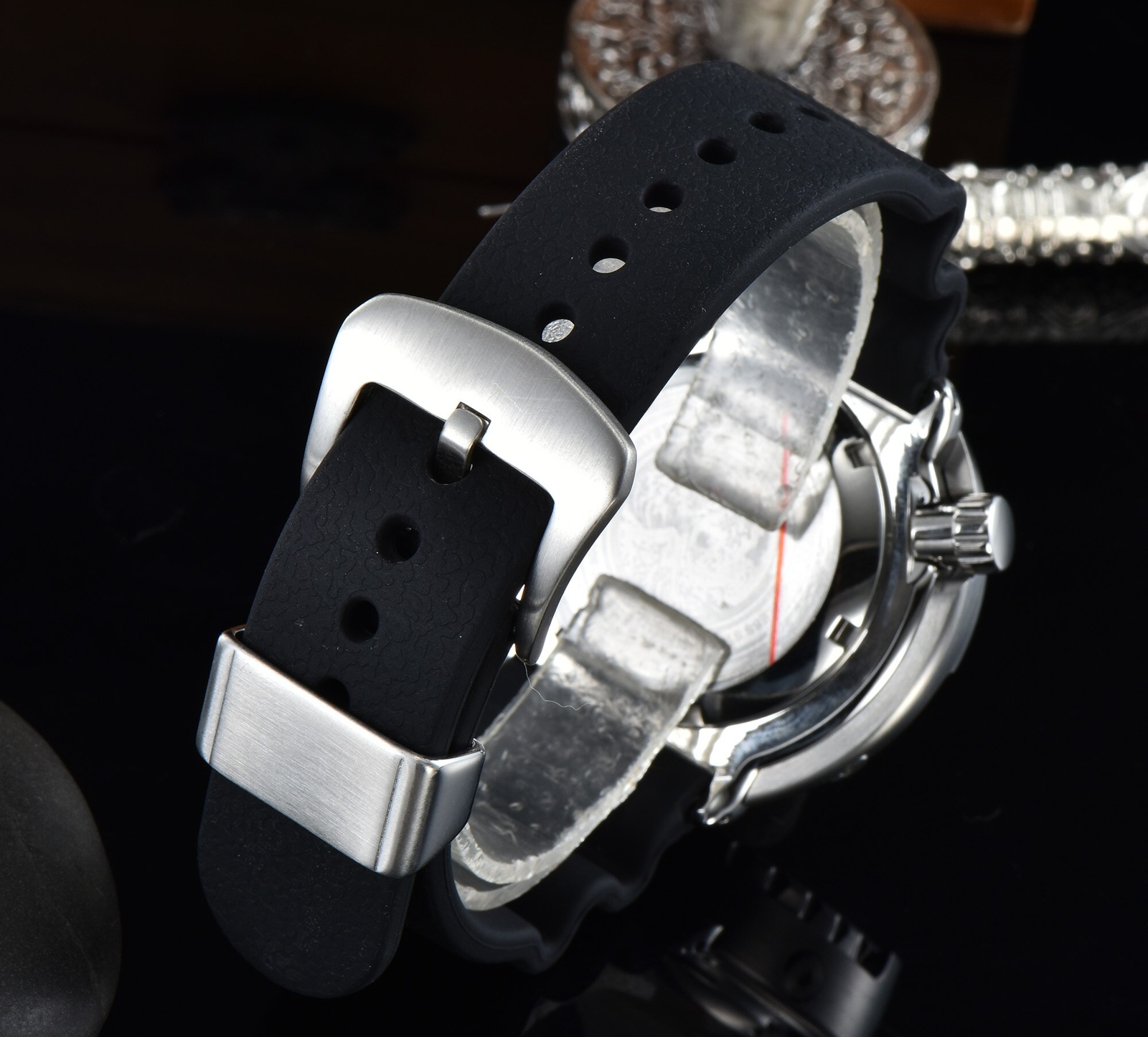Tandorio 46.5mm 300M Waterproof Black Blue Dial Dive NH35A Automatic Men Watch