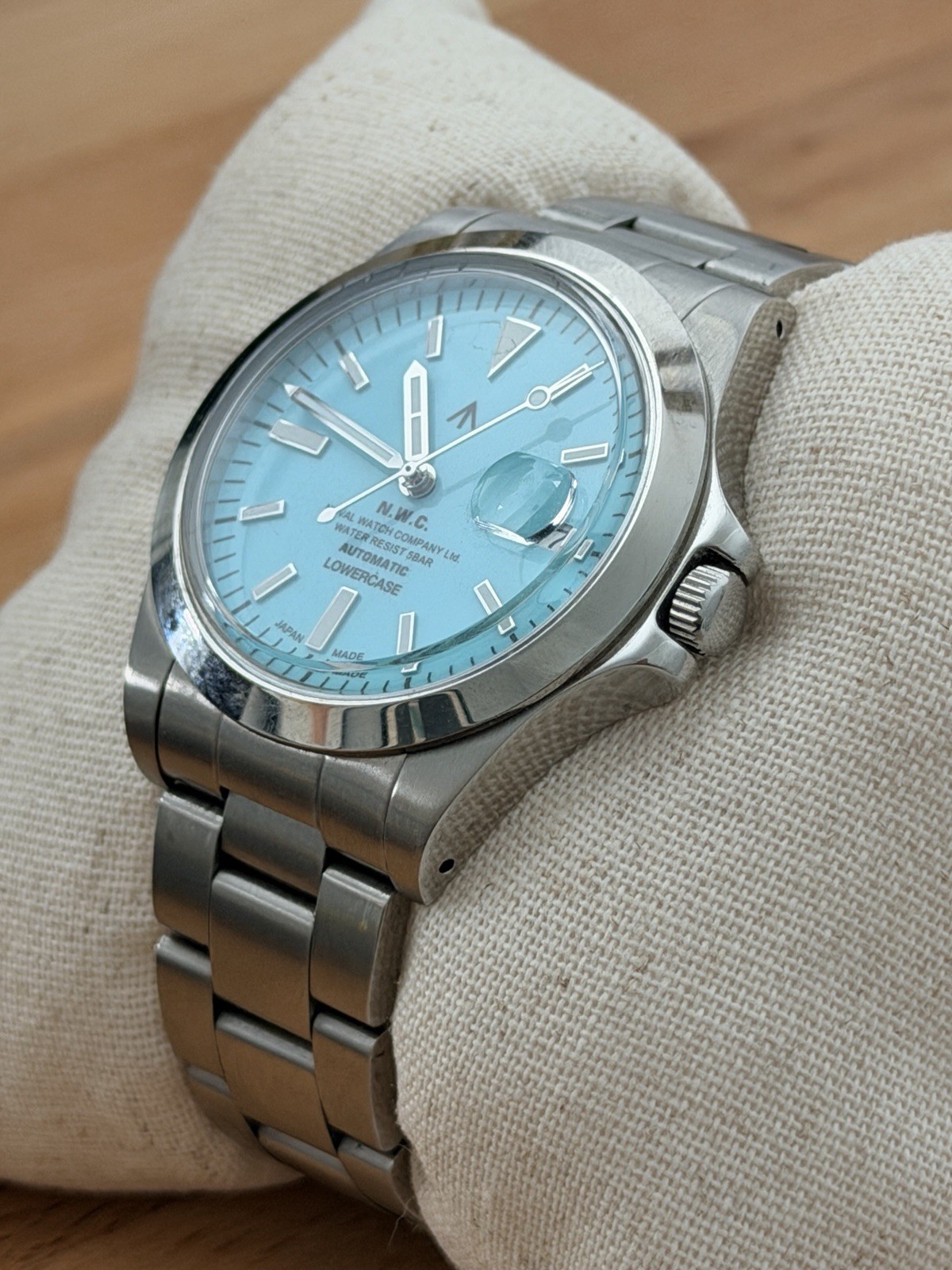 NAVAL WATCH CO. LOWERCASE FRXA010 TURQUOISE AUTOMATIC WATCH