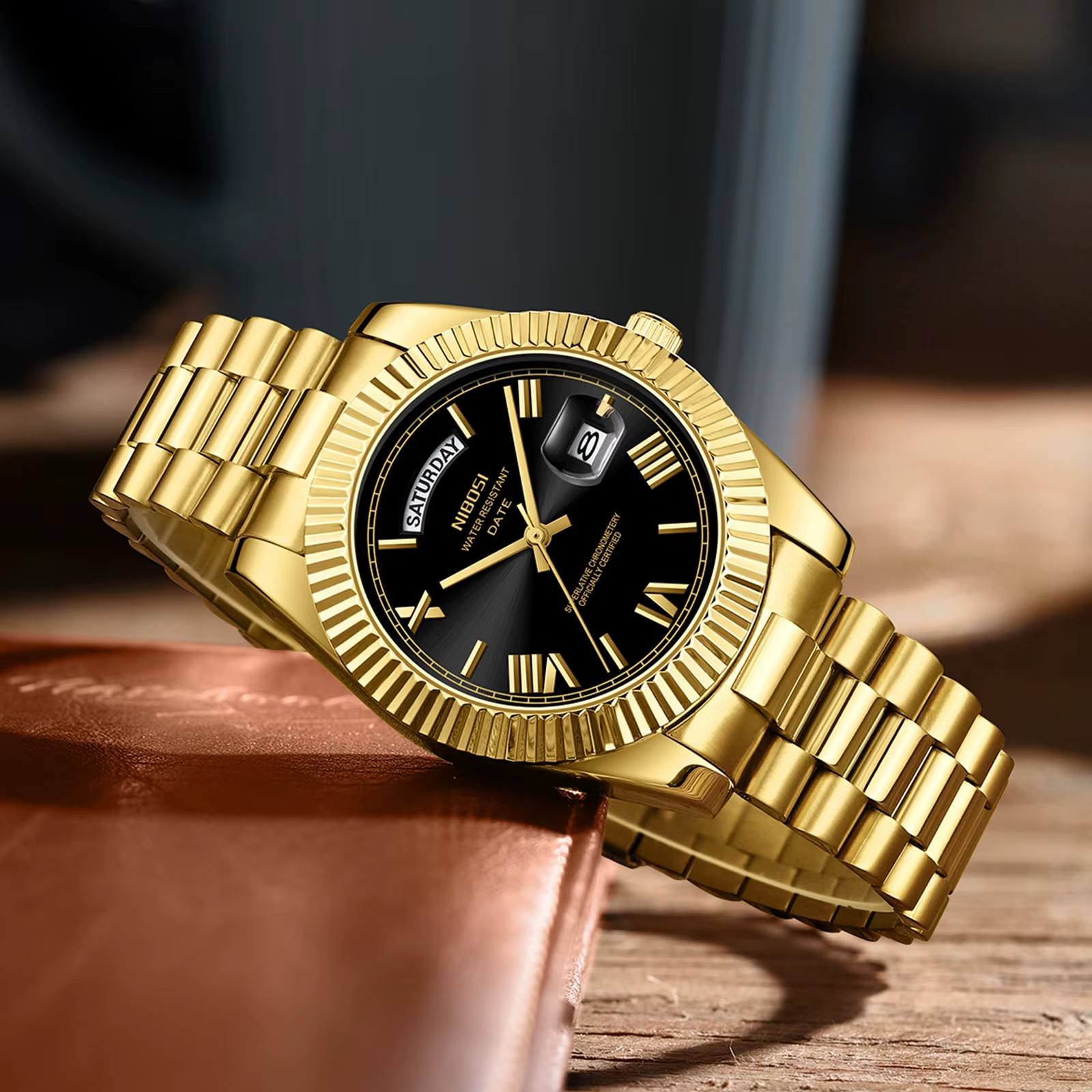 NIBOSI 2628 Men’s Quartz Watch – Waterproof Stainless Steel Casual Style