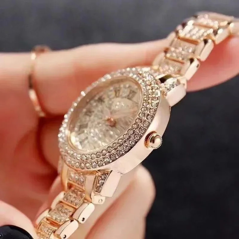 Luxury Shiny Fine Zircon Quartz Watch Elegant All-Star Jewels Wome