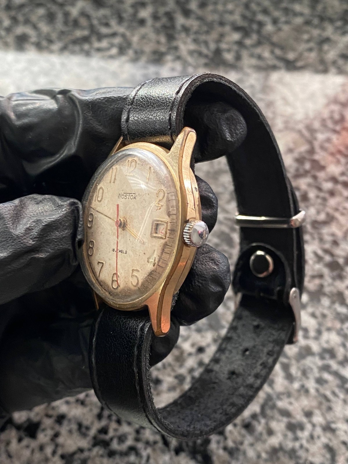 Vintage Rare Wostok Watch Soviet USSR Vostok mechanical Wristwach Gold Plated AU