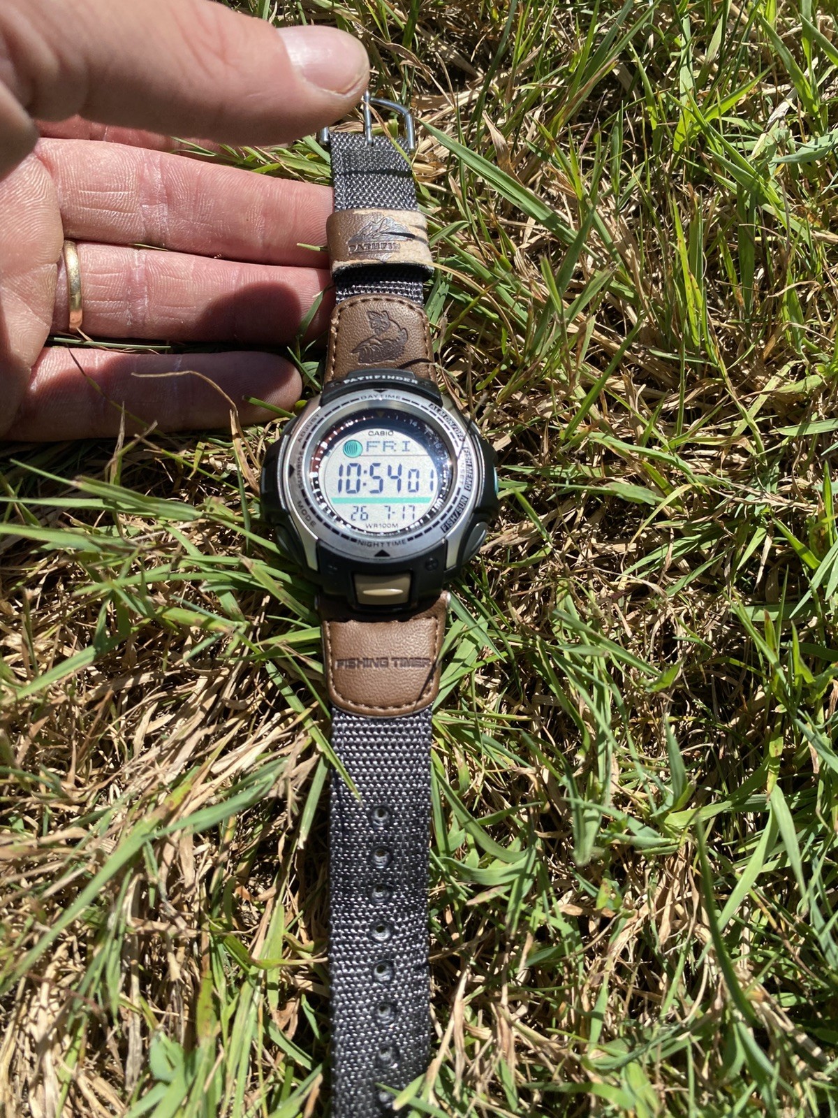 Casio Pro Trek Pathfinder Fishing Timer PAS400B Digital Quartz Watch