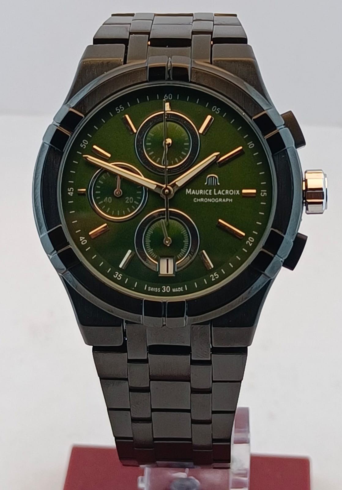 Refurbished Maurice Lacroix Chronograph Green Dial Date Working Men’s Watch