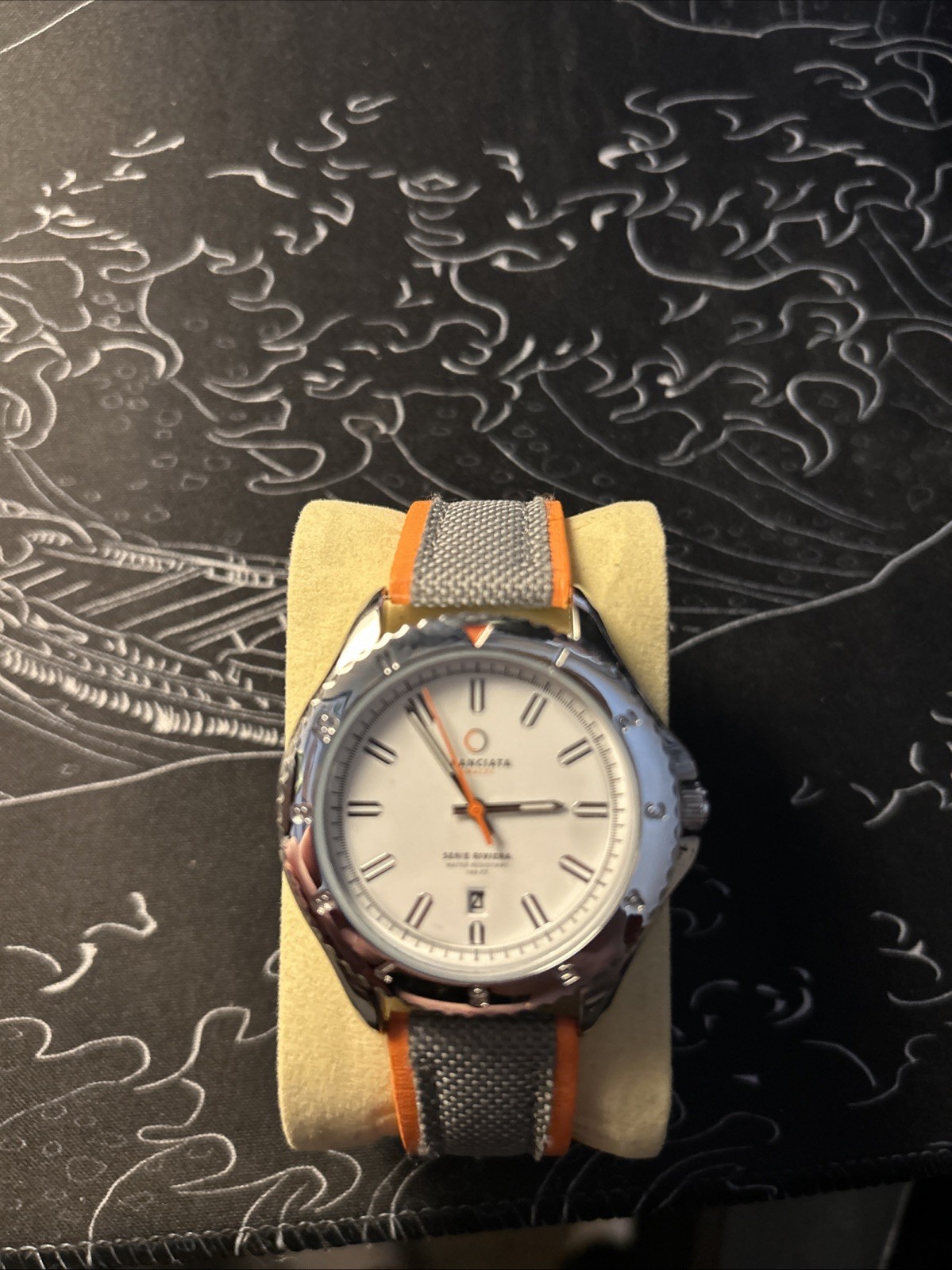 Aranciata Amalfi Serie Riviera Men’s Watch White Dial Orange & Gray Strap