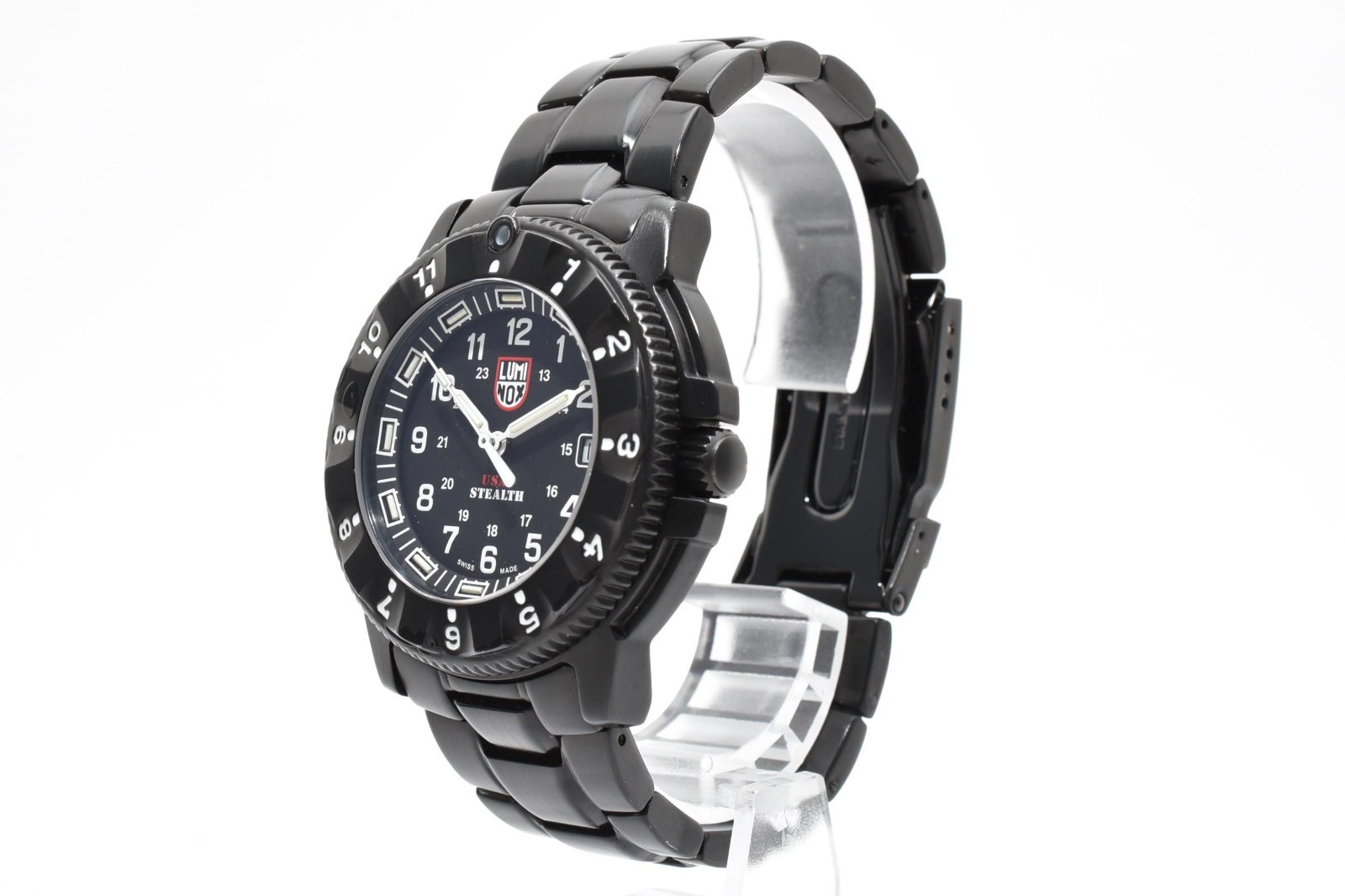 ▶️Luminox F-117 Nighthawk Stealth 3400 Series Quartz Men’s Watch Black PVD Swiss