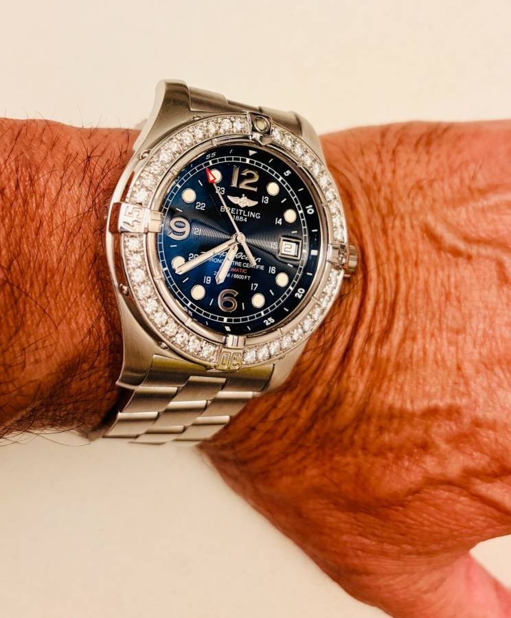 Breitling Superocean Steelfish A17390 44mm Automatic 40 Diamond Bezel Box