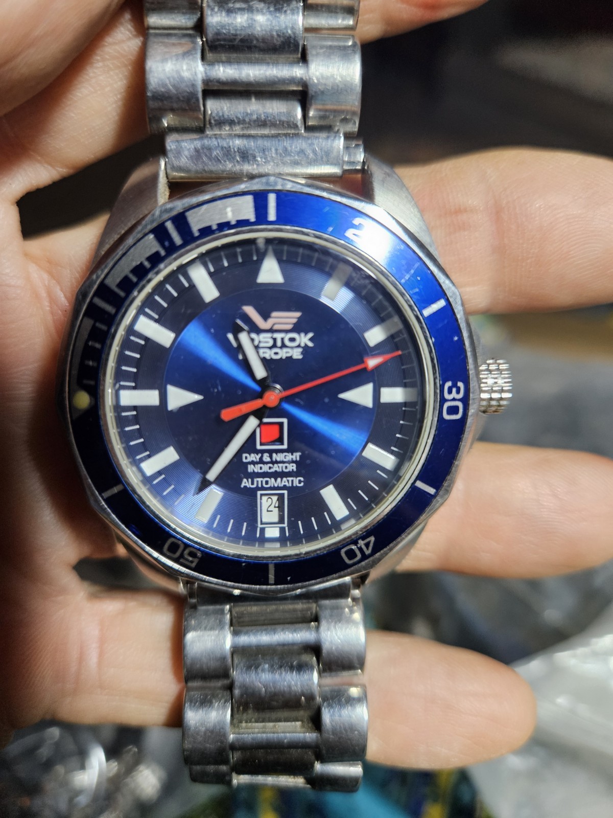 WORKING! Vostok Europe K3 Submarine Automatic Limited Edition 3000 WATCH BLUE
