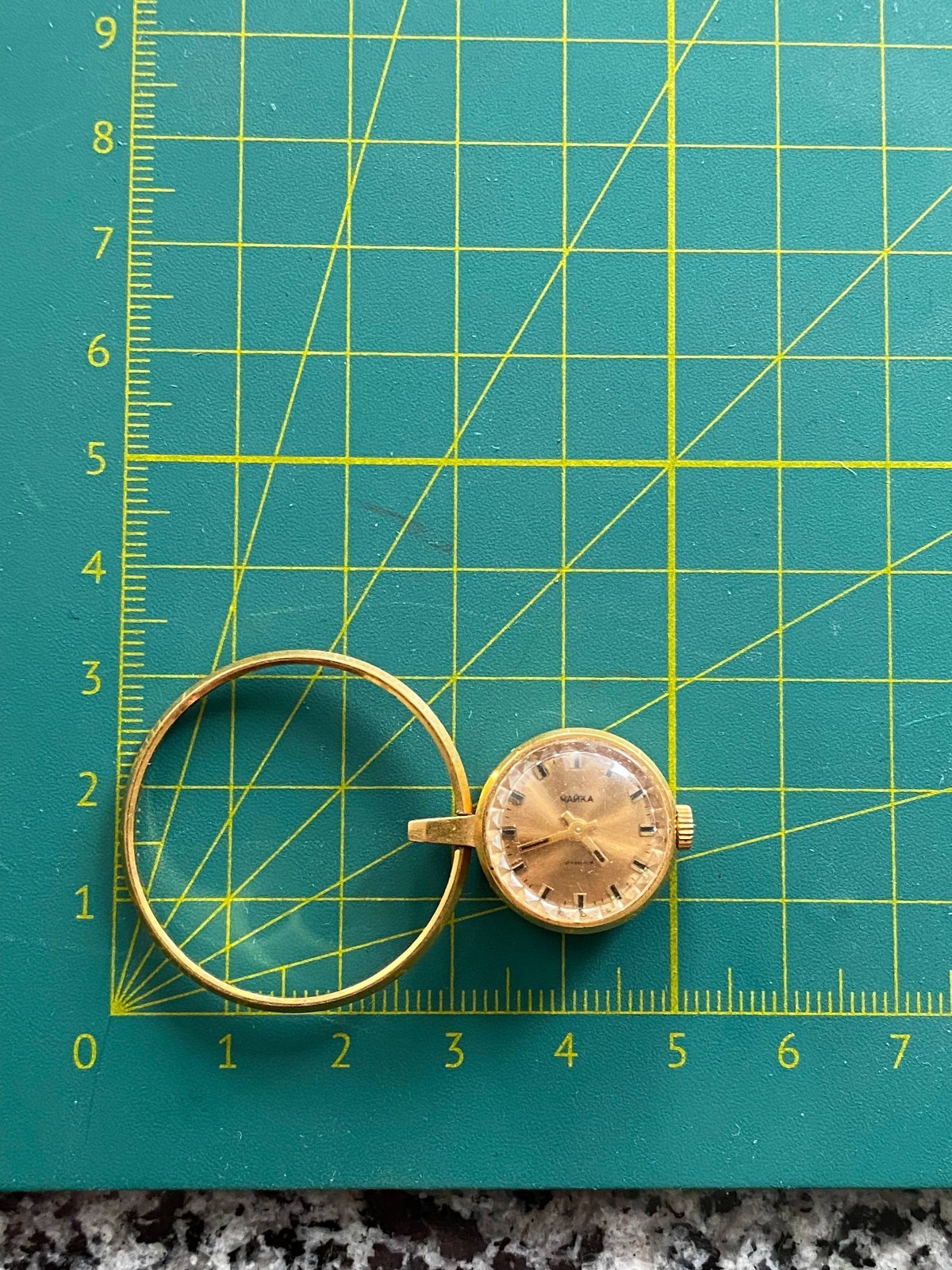 Vintage Chaika Watch Coulomb Women Soviet mechanical Wristwach Gold Plated Au- 5
