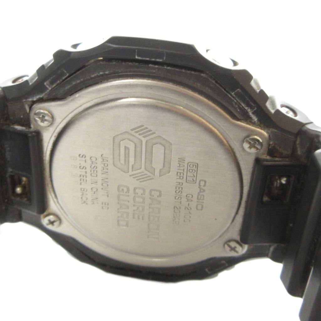 Casio G-Shock GA-2100 Analog-Digi Quartz Black 40mm Steels Mens Watch