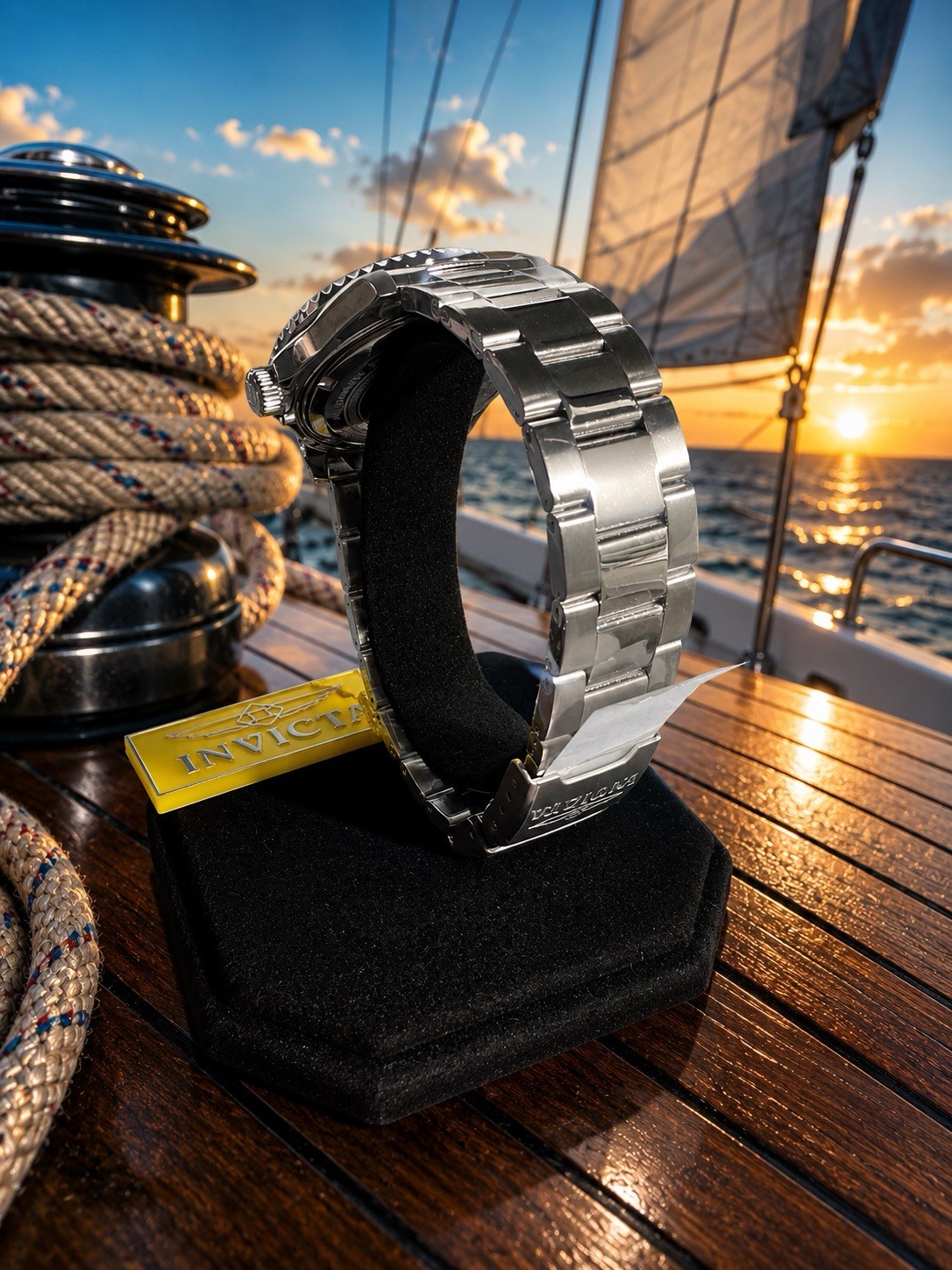 Invicta Pro Diver Jet Setter 49885 Men’s Watch 40mm Silver Dial Blue Bezel Steel