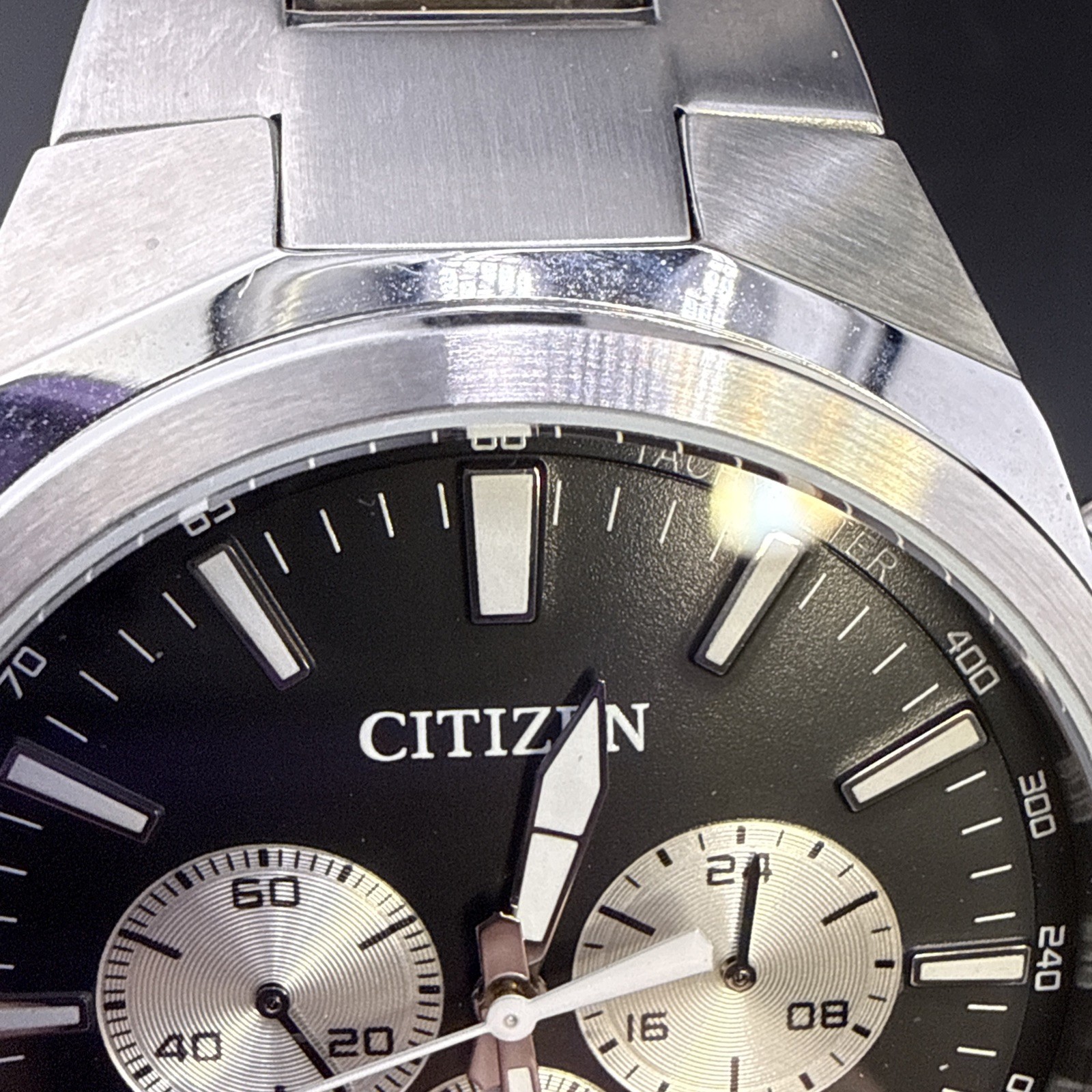 Men’s Citizen Gents AN8170-59E Stainless Steel 43mm Chronograph Watch 100M H2O