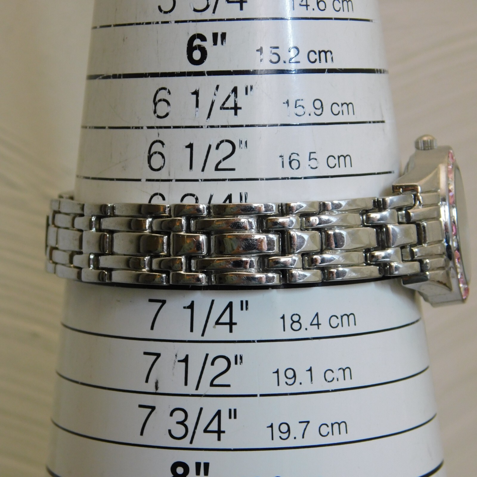 M.Z.Berger WS83 Silver Tone Quartz Analog Women’s Watch Sz. 7″ New Battery