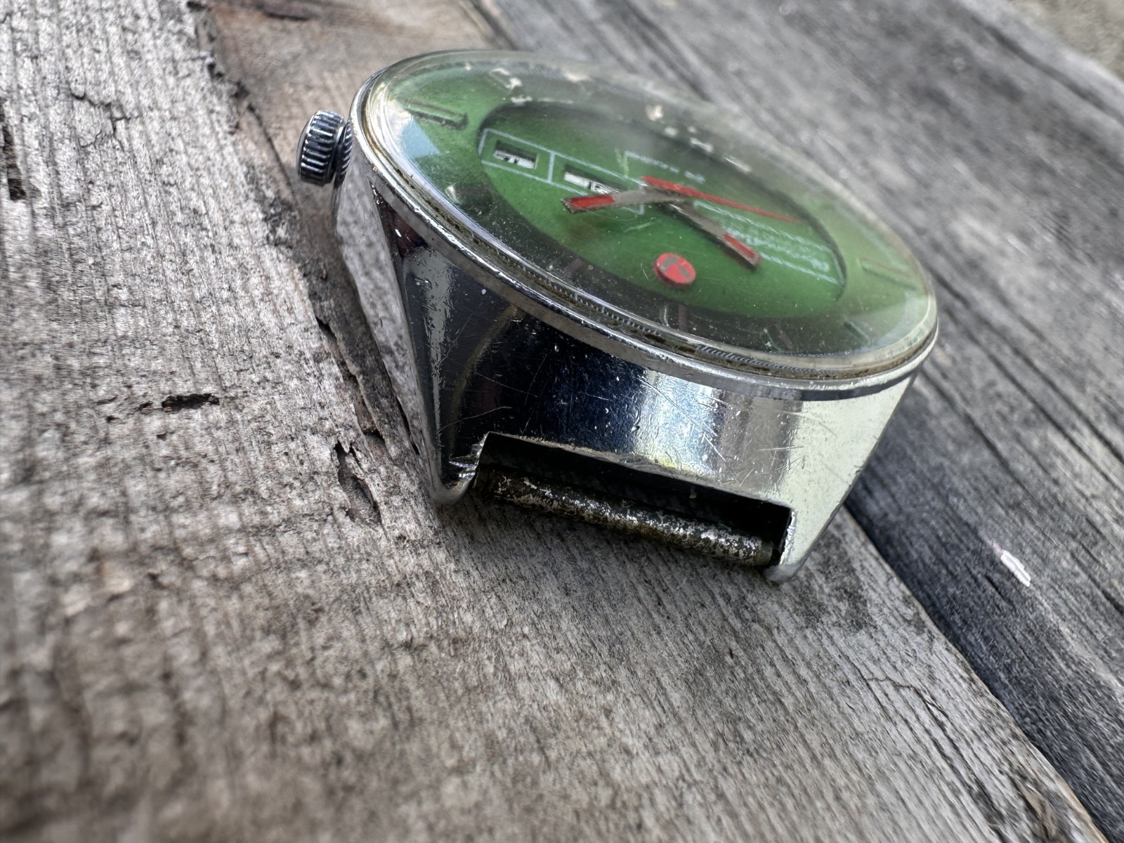Vintage Poljot Stadium Chaika USSR 17 Jewels Mechanical Wristwatch.