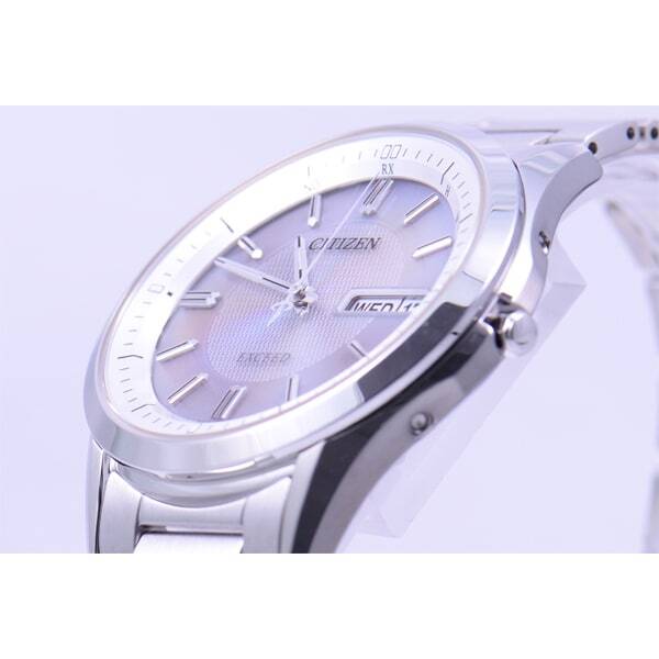 Citizen Exceed AT6030-60A Eco-Drive Analog Solar Watch Men Titanium Silver