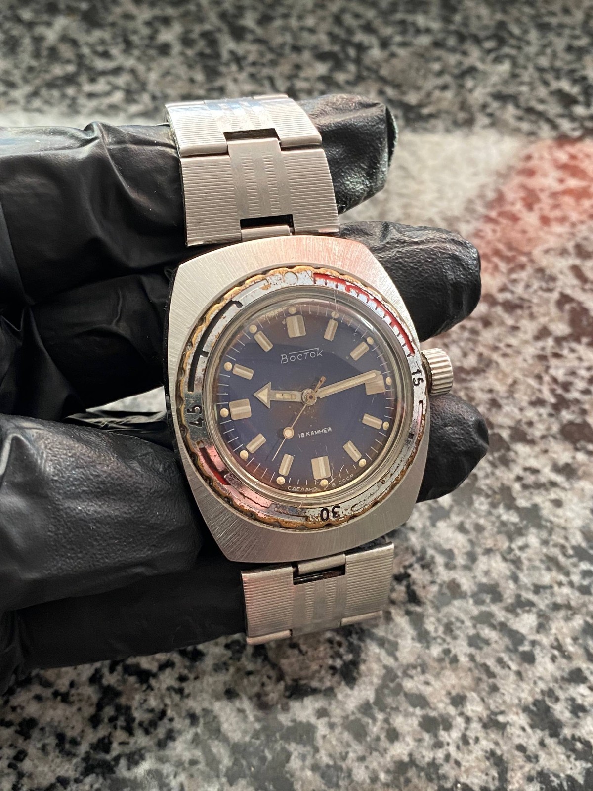 Vintage Vostok Amphibia 200m Vintage Watch Soviet USSR Mechanical Wristwach Rare