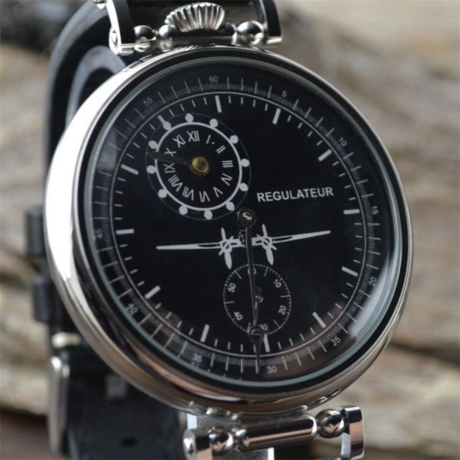 Watch Regulator Molniya Mechanical PILOT Wrist Aviator Russian Men USSR Molnja