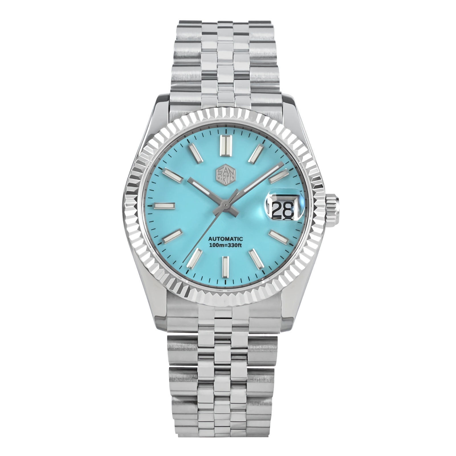 SAN MARTIN SN058-G-X Classic Automatic Stainless Steel 36.5mm 10ATM Dress Watch