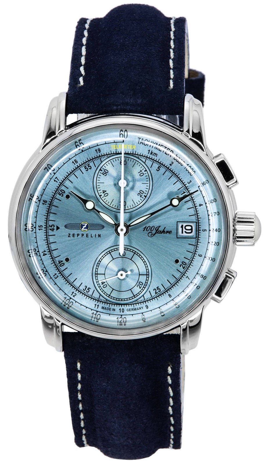 Zeppelin 100 Jahre Chronograph Quartz Blue Dial Z86704 50M Men’s Watch