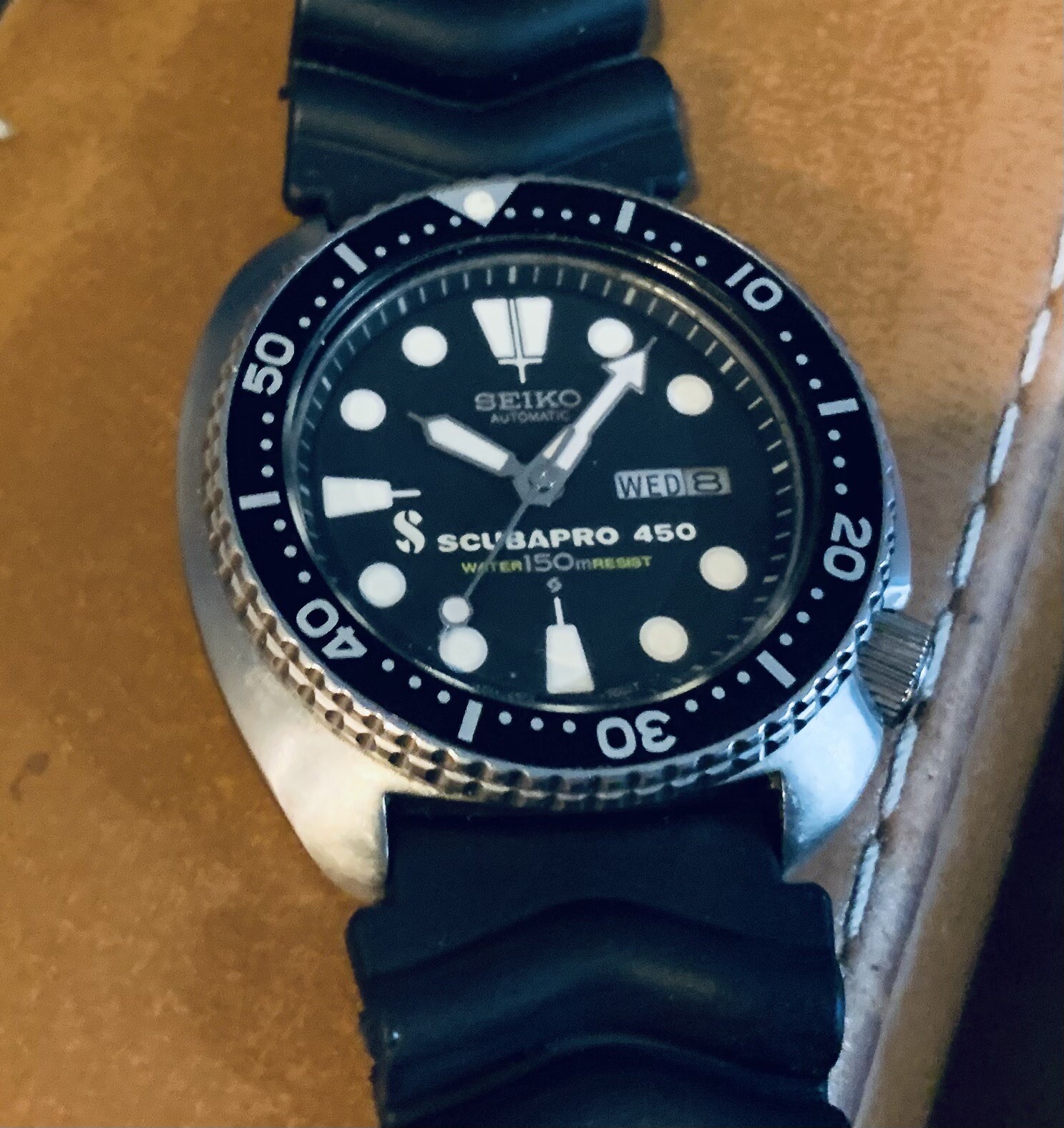 SEIKO 1984 VINT 6309-7049″TURTLE” SCUBAPRO 450 DIVERS WATCH,AUTO JAPAN MOVM’T A
