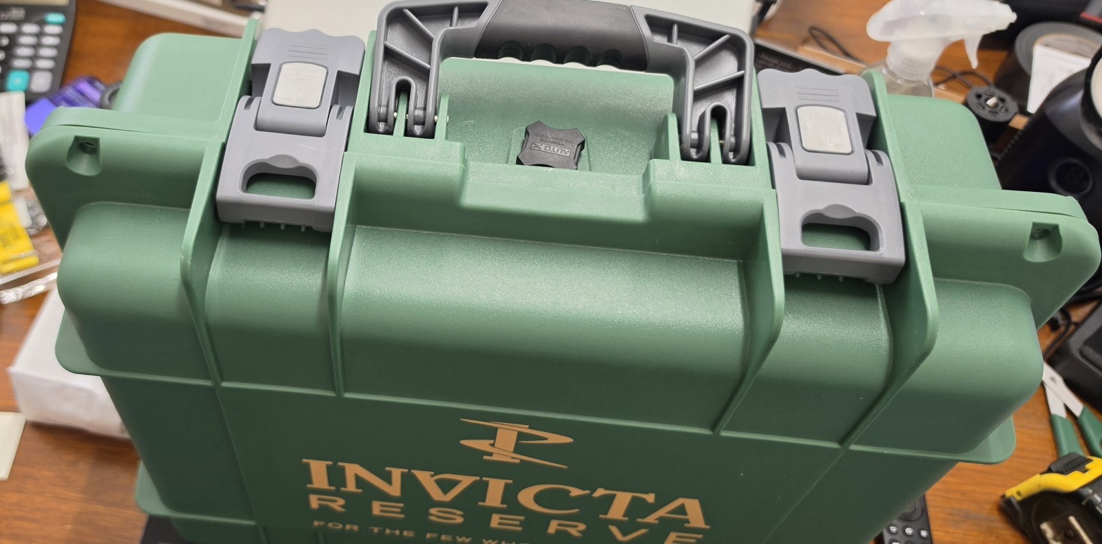 Invicta Reserve Green Hard Watch Storage Box Case w/ Foam Insert With 5 Watches