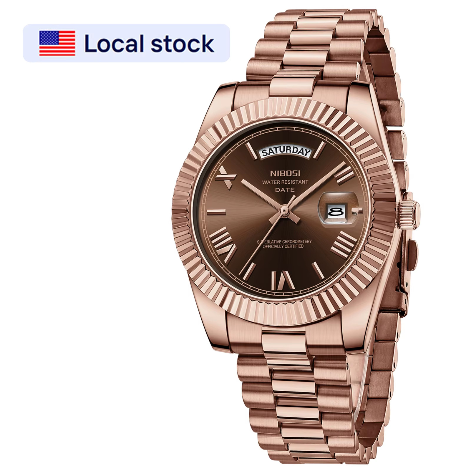 NIBOSI 2628 Men’s Quartz Watch – Waterproof Stainless Steel Casual Style