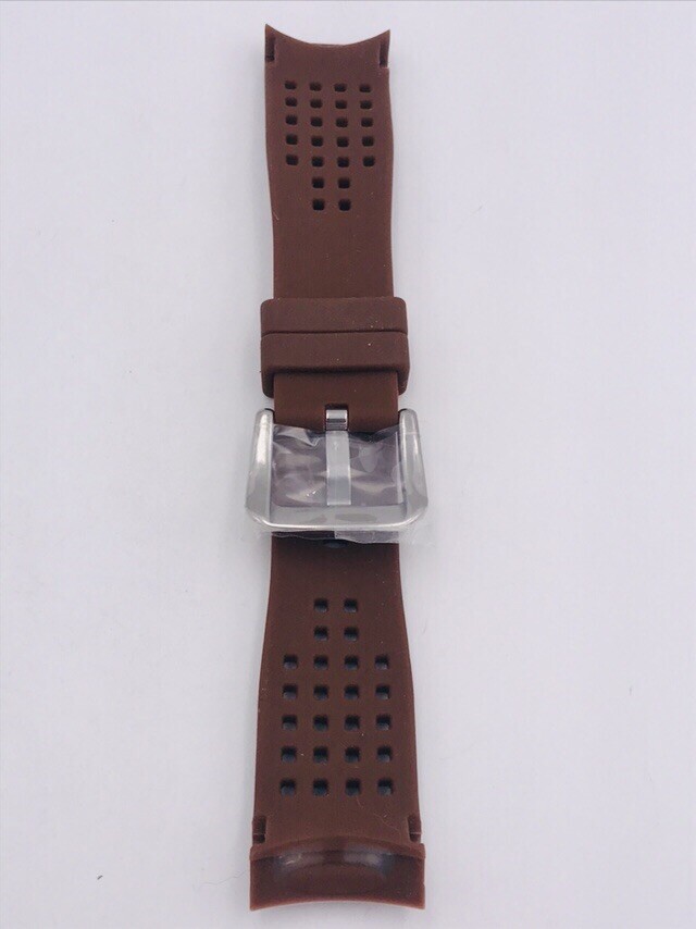 Locman Strap For Aviator Watch Brown Rubber Discounted New