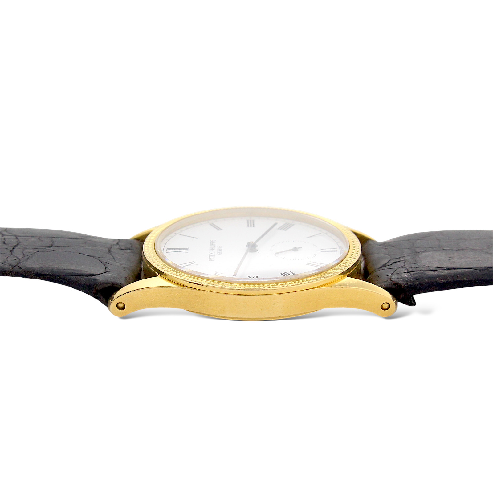 Patek Philippe Calatrava 31mm Clou De Paris Hobnail Bezel Manual Wind 18k Gold