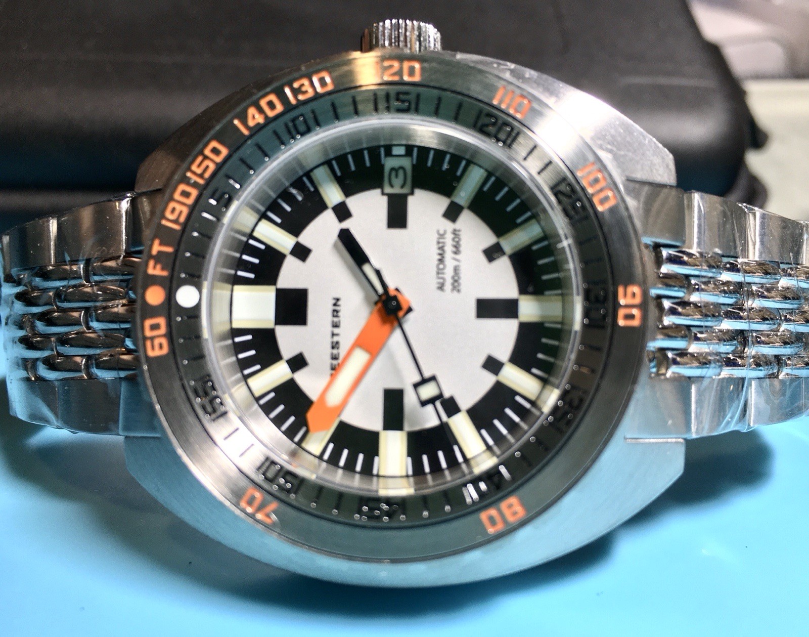 SEESTERN BLACK CHECKER DIAL TURTLE DIVER 43MM SEIKO NH35 SAPPHIRE STEEL BEZEL