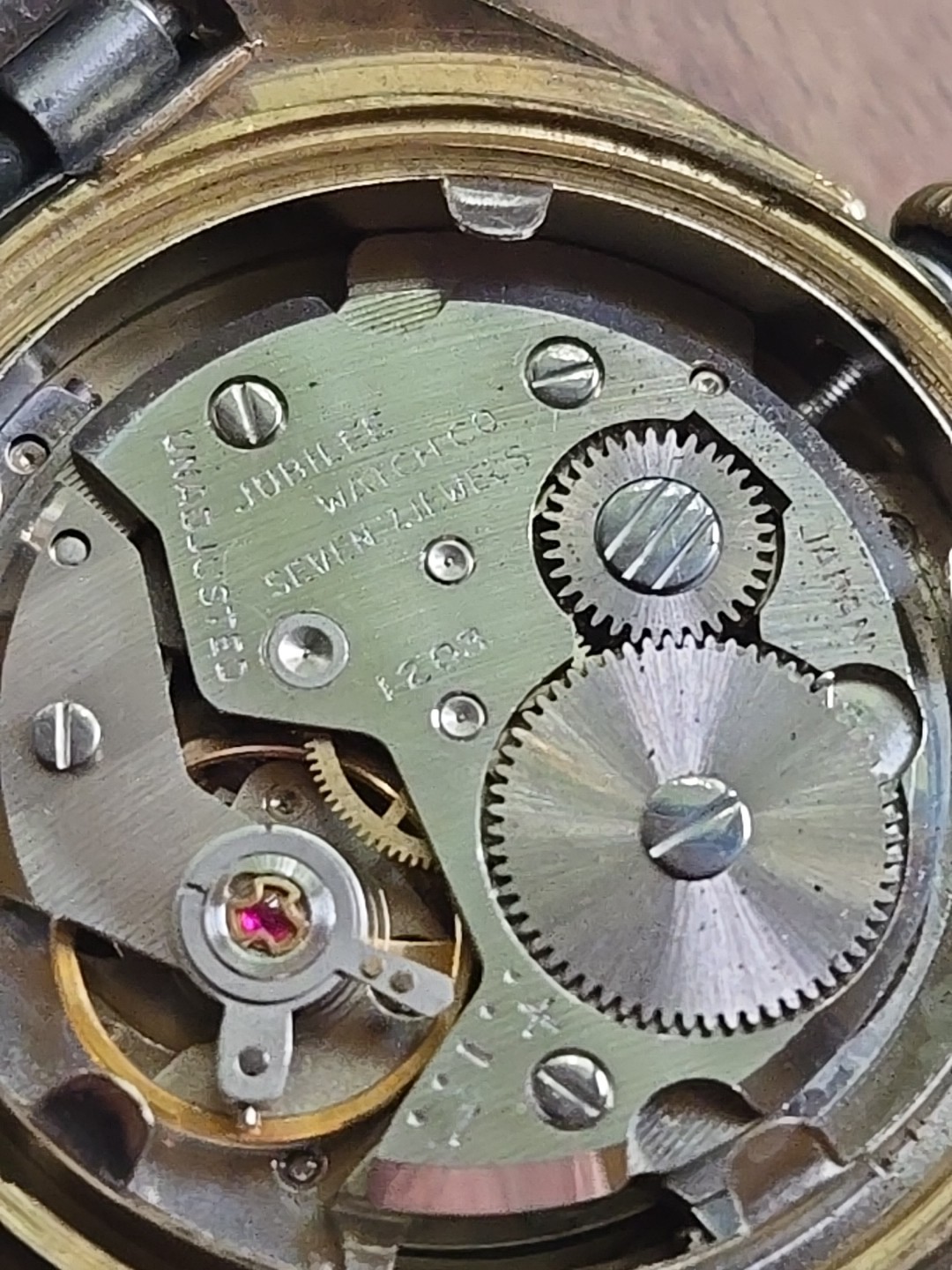 Jubilee British Crown Colony Men’s 1203 7j Day Date Watch For Parts Or Repair