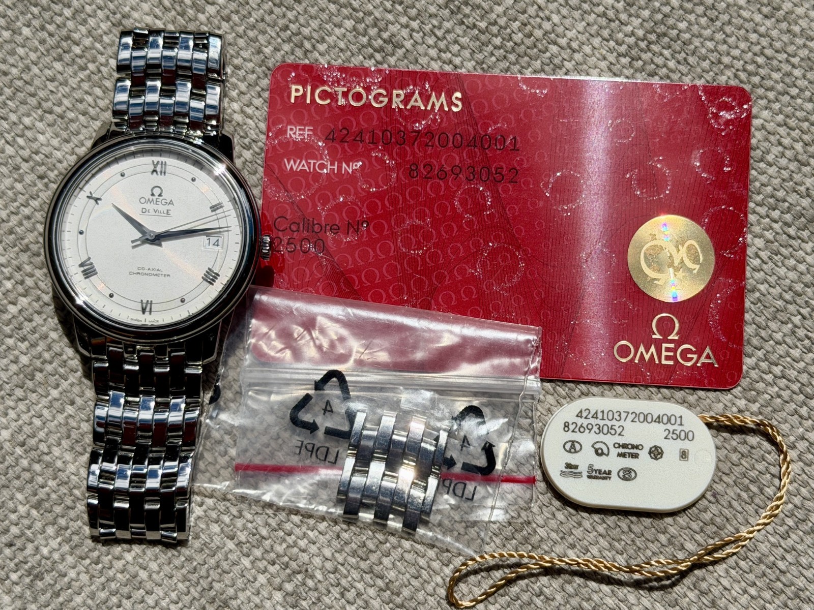 Omega DeVille Coaxial Chronometer 424.10.37.20.04.001 – 37mm Cal. 2500 Auto