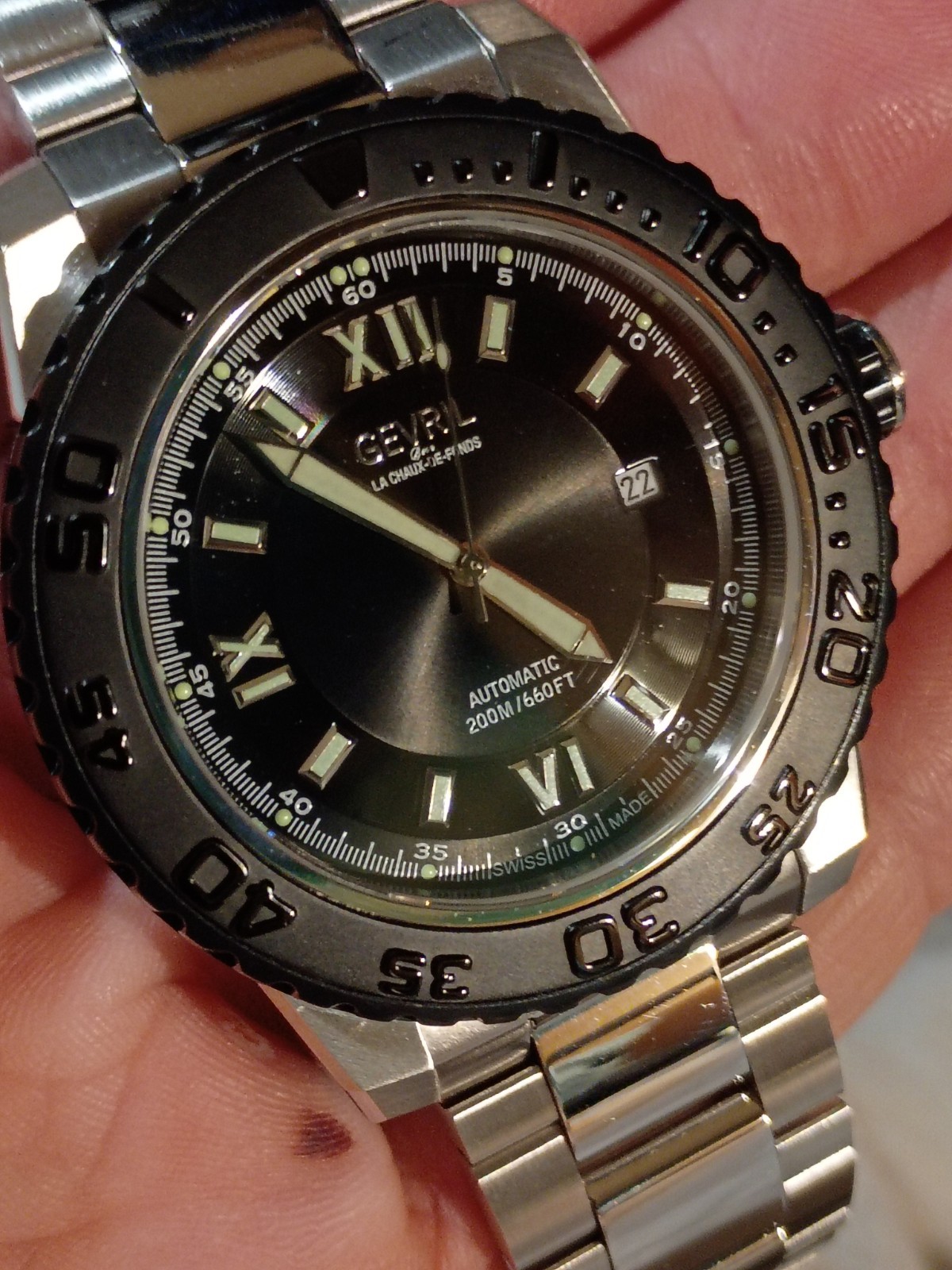 Gevril Sea Cloud 3124 Swiss Automatic Diver, Mint Condition!!!