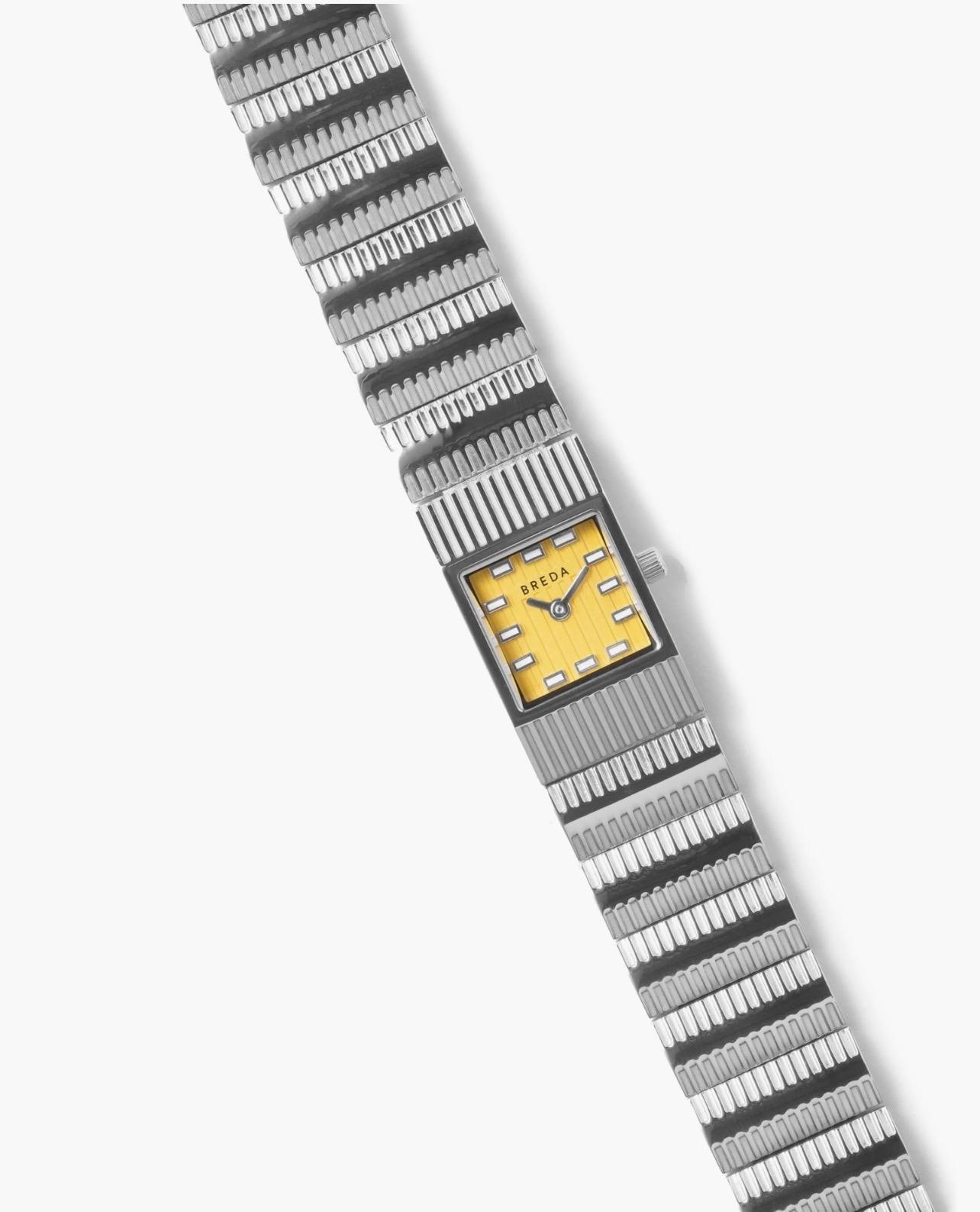 Breda Groove Square Bracelet Watch, 16mm