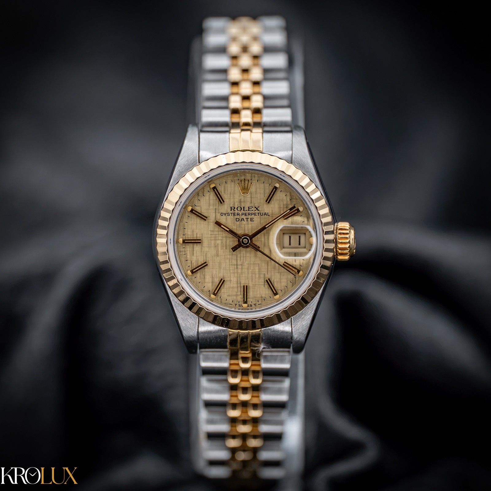 1982 Rolex Lady-Datejust 26mm Two-Tone Linen Dial 69173