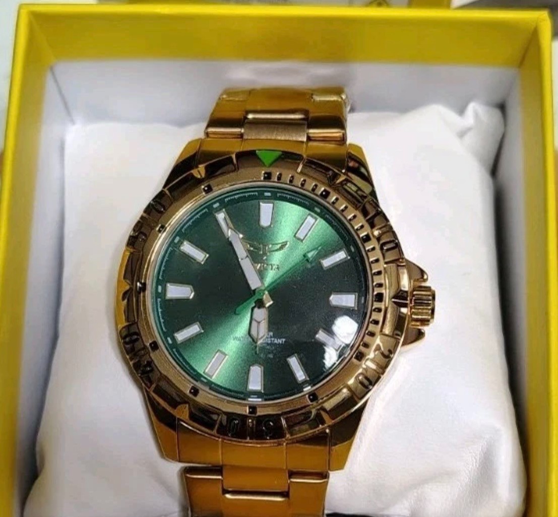 Invicta Specialty I by Invicta Men’s Watch – 42mm. Gold with Green Face (69034)