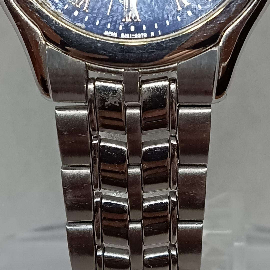 Seiko J41-6030 8J41-6030 2605-0029 Quartz Mens Wristwatch Navy Dial 26.4mm 19cm