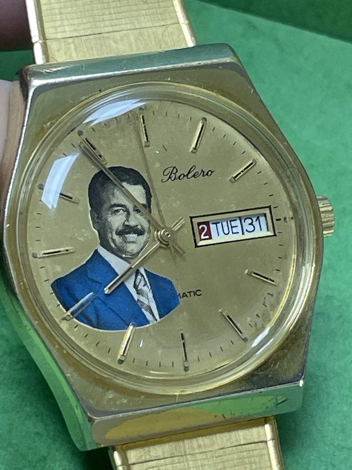 SWISS BOLERO President Saddam Hussein Iraq Watch 32m Size Automatic R15