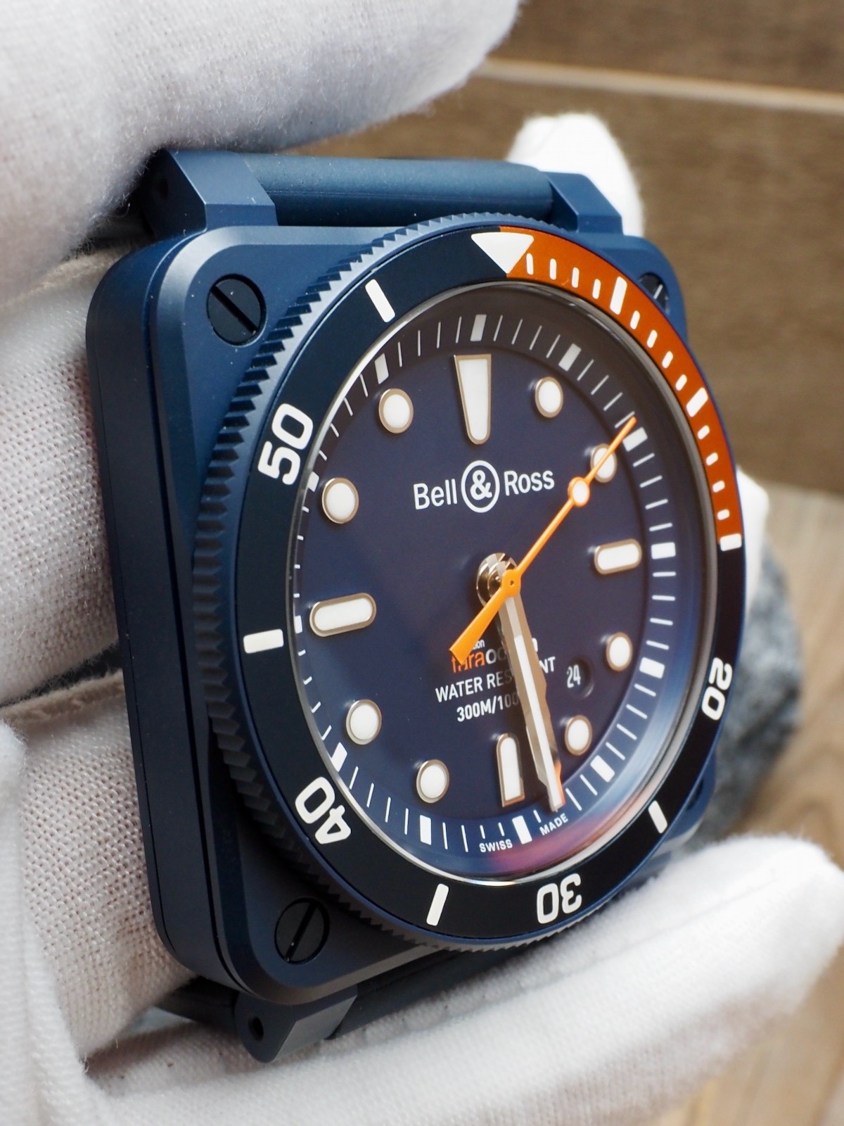 Bell & Ross BR03-92 TARA Diver Ceramic Limited Edution Blue/ Orange 99.99% LNIB