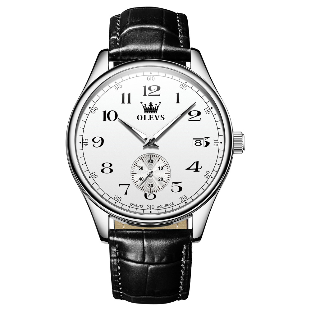OLEVS Japan Movement Luxury Classics Man Gift Leather Quartz Wristwatch 3622