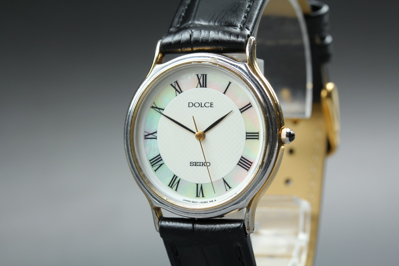 [Near MINT] SEIKO Dolce 5E31-6D60 33mm White Dial Band Quartz Men’s Watch JAPAN