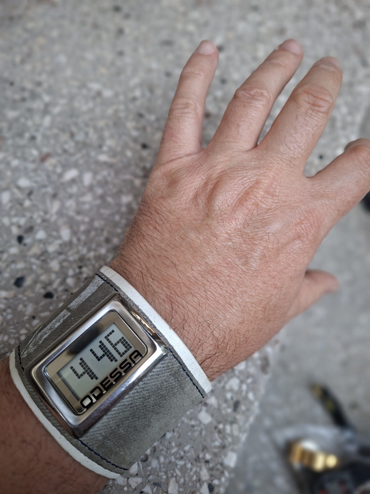 Odessa Digital Leather Cuff ladies watch