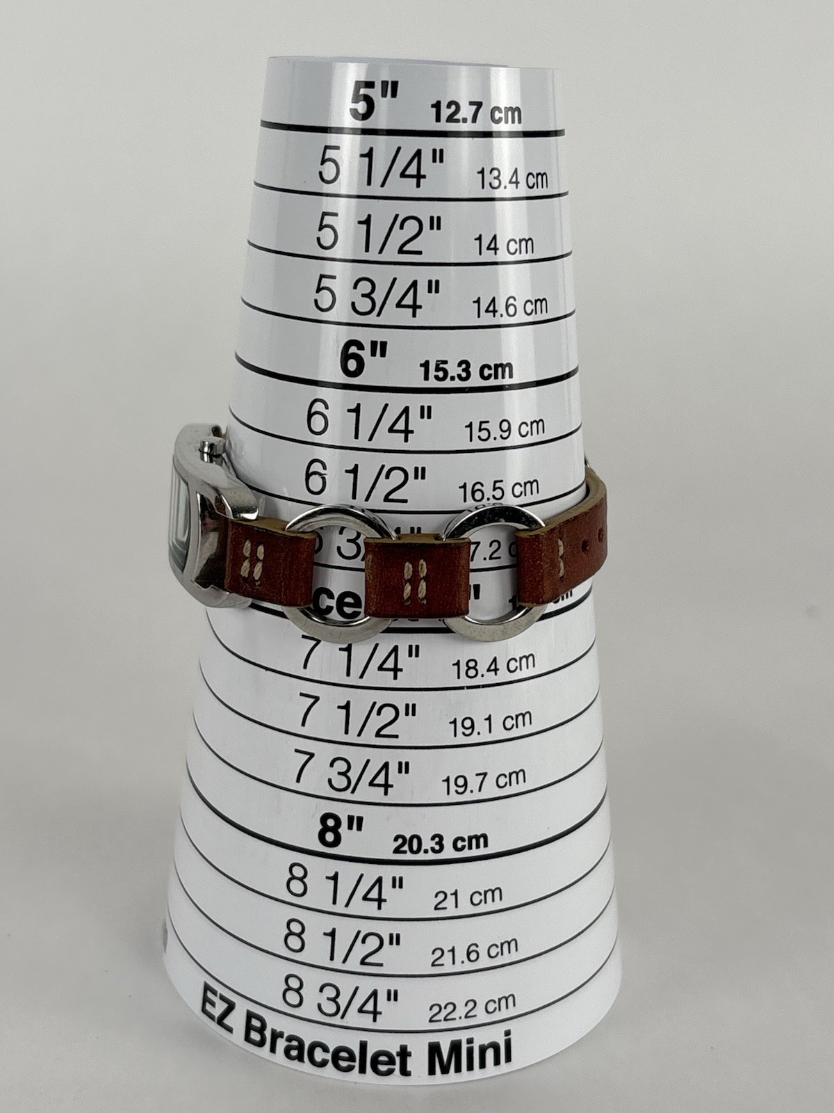 Fossil F2 ES-9634 18mm Silver Tone Quartz Watch w/Leather Band & New Battery