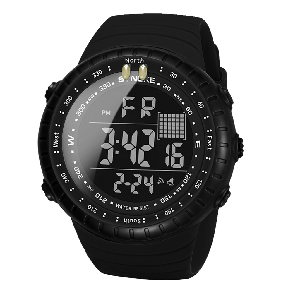 1/2Pcs Mens Water-Resistant Wristwatch Sports Digital Function LED Display Watch