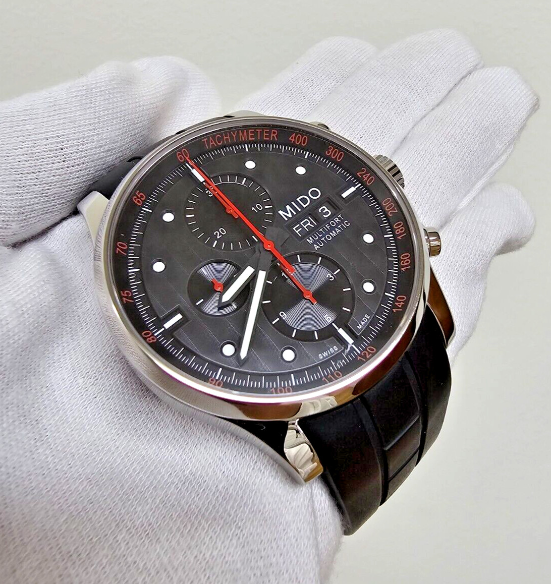 MIDO Multifort Chronograph 44MM Mens Watch M005.614.17.051.09 – STORE DISPLAY