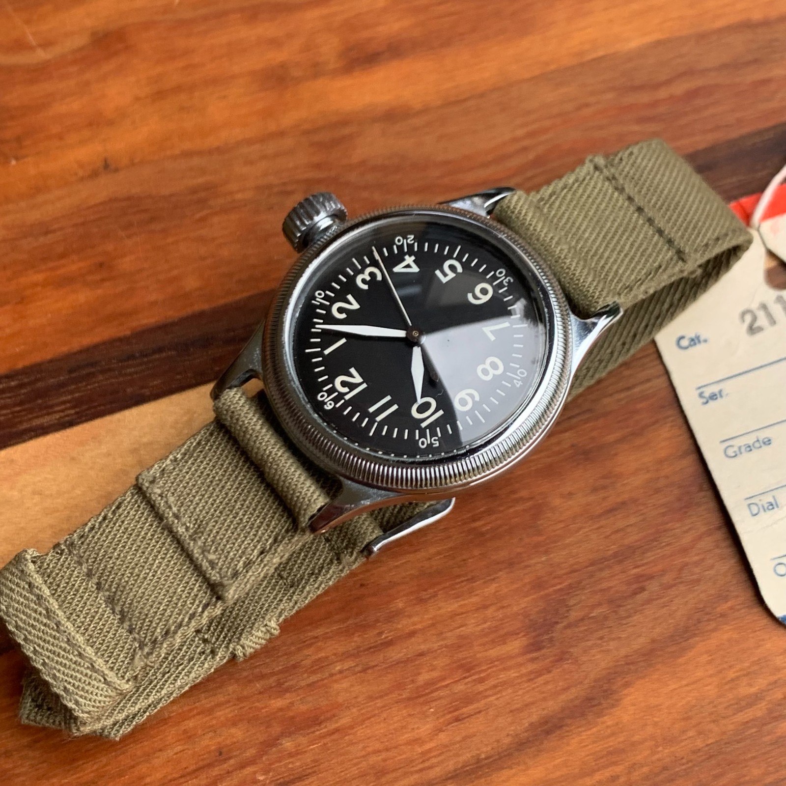 1945 Elgin A-11 Hack Grade 539 16 Jewels US Military Watch -Mint & Serviced #5