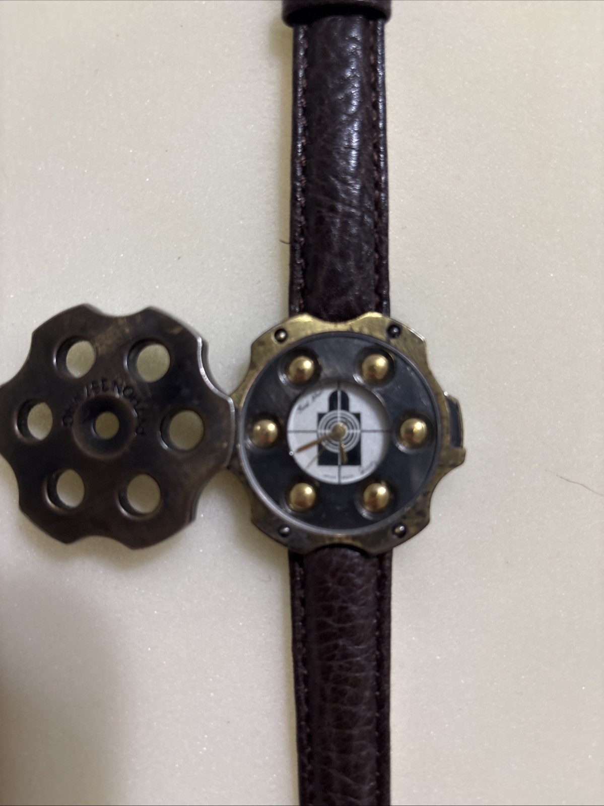Jalga Python 357 Mag Japan Movement Stainless Steel Bronze Watch Italy Leather