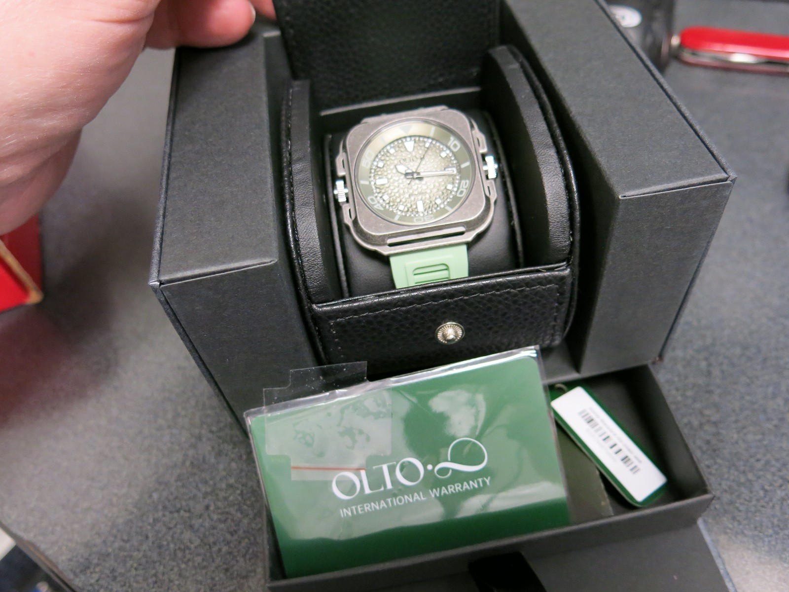 OLTO-8 Coral Steward Diving Automatic Watch Retro Green Men’s Watch Excellent