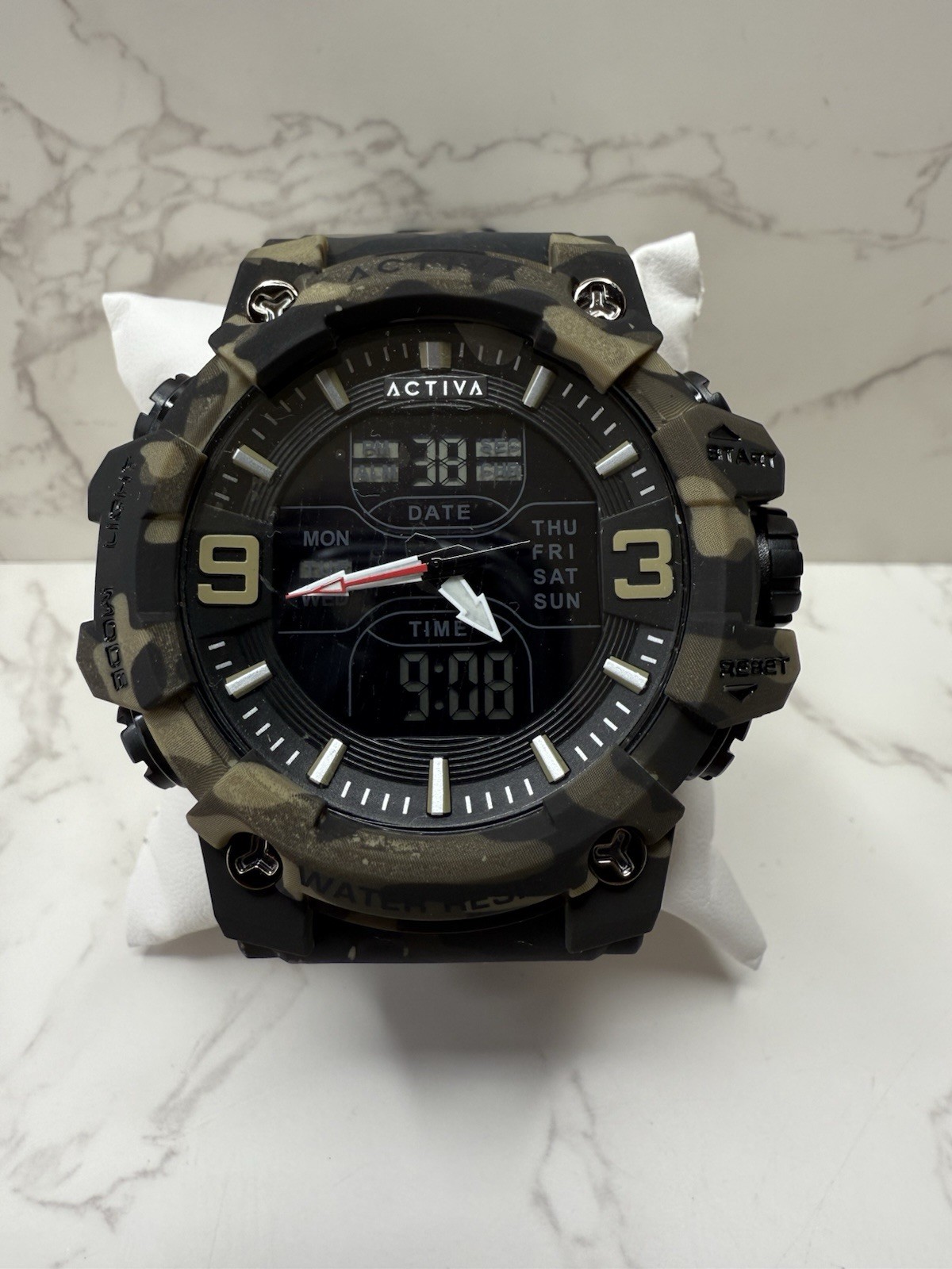 Activa X 53mm Invicta Dual Time Mens Watch ACW8049MC-002 Camouflage/Tan