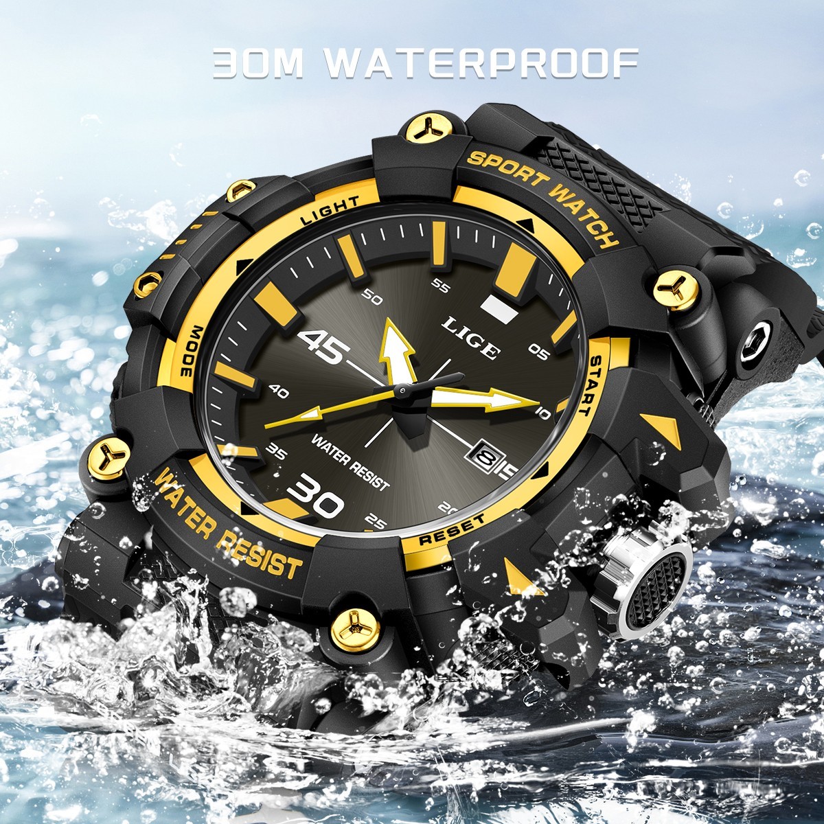 Luxury Men’s Watch Quartz Diver Sport Analog Luminous Waterproof Man Wristwatch